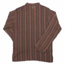 Cotton shirt - Shirt - model 02 - stripes red-brown