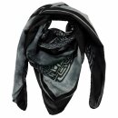 Cotton scarf celtic pattern tribal faces black batik grey...