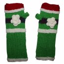 Woolen arm warmers - Knitted arm warmers - Green with...