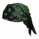 Bandana Scarf - Paisley pattern 03 - black - green -...
