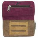 Suede tobacco pouch with ribbon - grey - tobacco pouch -...