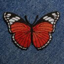 Aufnäher - Schmetterling - rot-schwarz-weiß - Patch