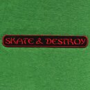 Aufnäher - Skate & Destroy - Schriftzug rot und...