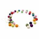 Decorative chain - garland - felt balls - colorful -...