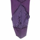 Leggings - 3/4 Capri with lace - purple - one size - jersey