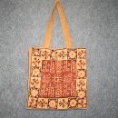 Cloth bag - Pattern 4 - brown-red-black-white - Tote bag